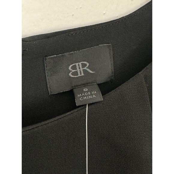 NEW Banana Republic Womens Size 6 Small Black Short Sleeve Pleated Office Blouse - Picture 3 of 11